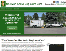 Tablet Screenshot of 1manandadoglawncare.com